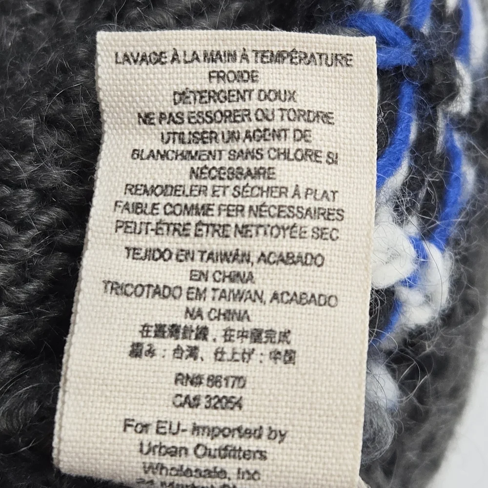 Free People Frosted Fair Isle Gray‎ Blue Cardigan Sweater
